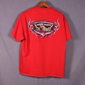 Orange County Choppers Red Tribal Flame‎ Motorcycle Tee XL Vintage USA Made